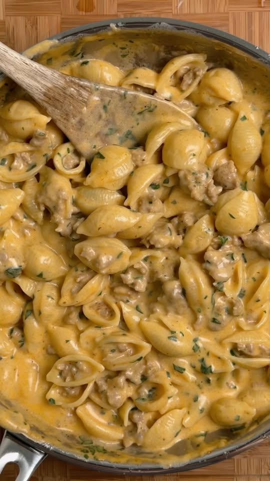 Creamy Italian Sausage Shells