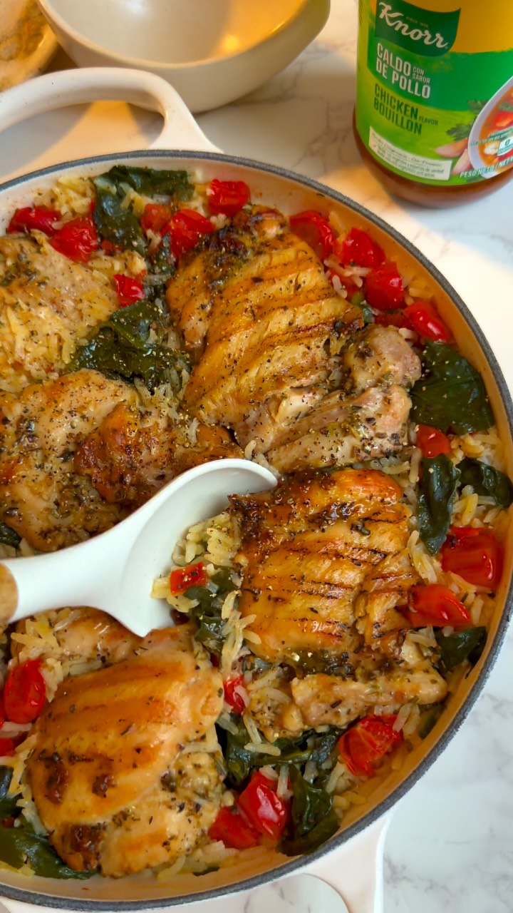 One-Pan Garlic & Herb Chicken With Rice