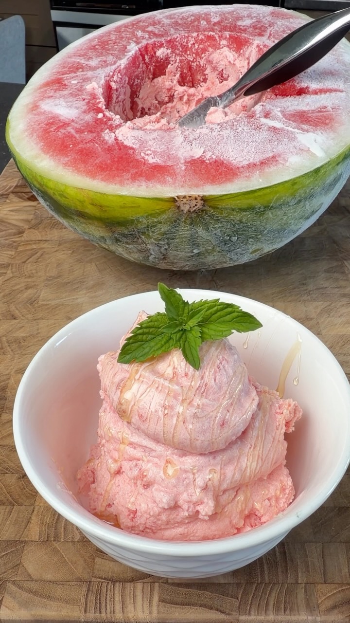 Viral 2-Ingredient Frozen Watermelon Ice Cream