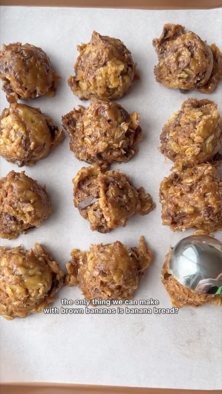 Toasted Oat Banana Bread Cookies