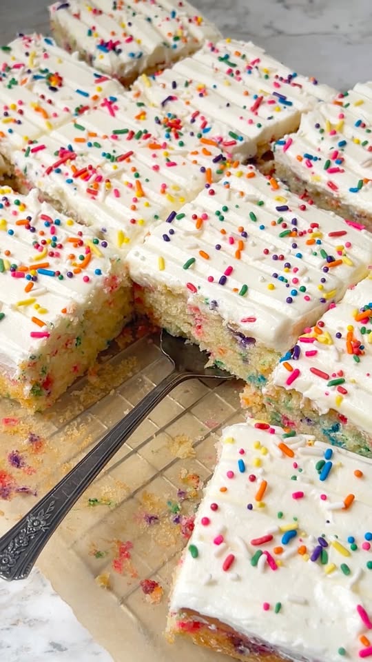 Nostalgic Funfetti Sheet Cake