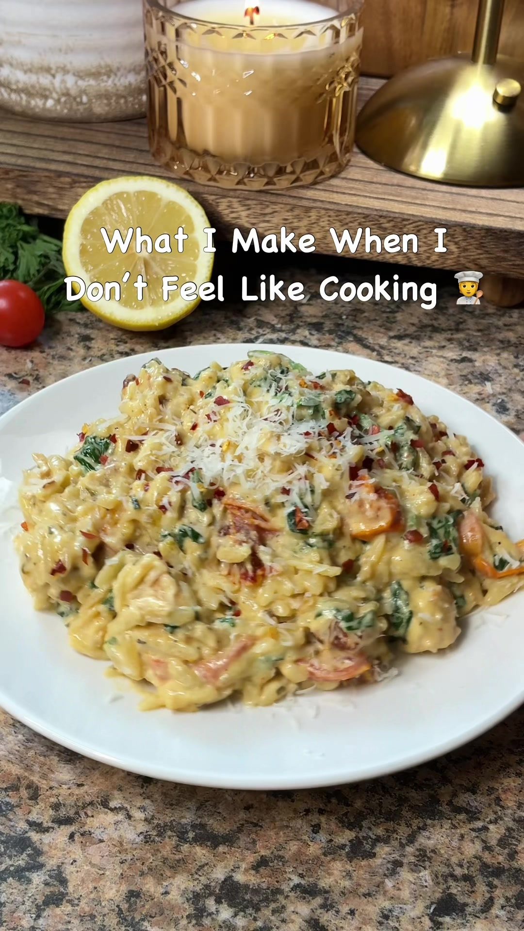 Creamy Boursin Chicken Orzo Bake