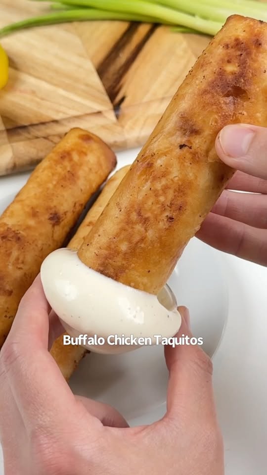 Crispy Buffalo Chicken Taquitos