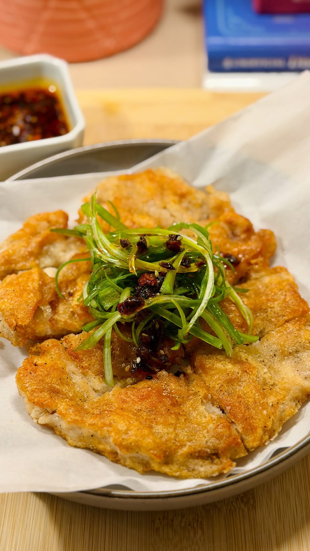 Crispy Korean Chicken Pancake (Padakjeon)