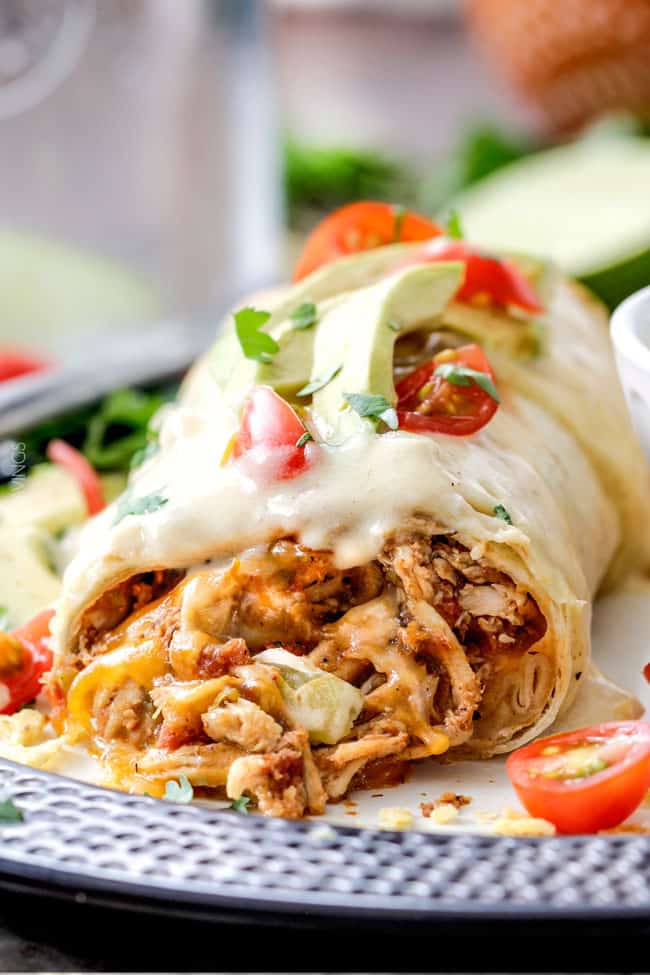 Smothered Chicken Burritos