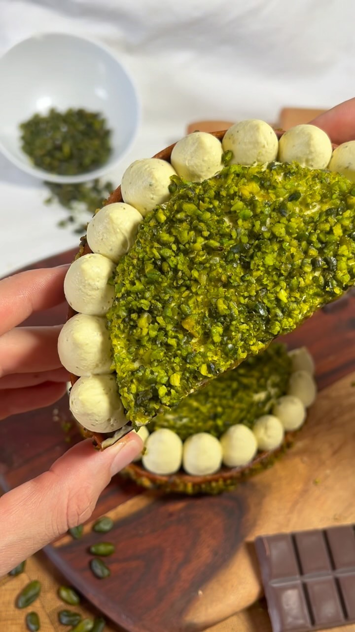 Chocolate & Pistachio Tart (Tarte Pistache Chocolat)