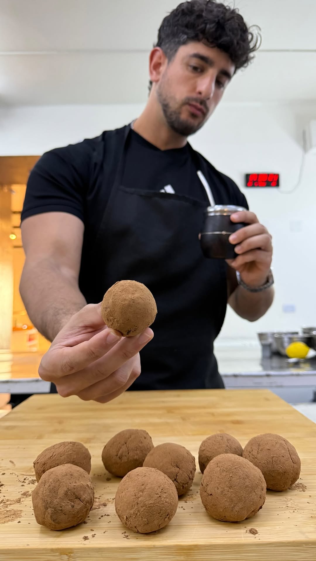 Cocoa Truffles with Hard-Boiled Egg