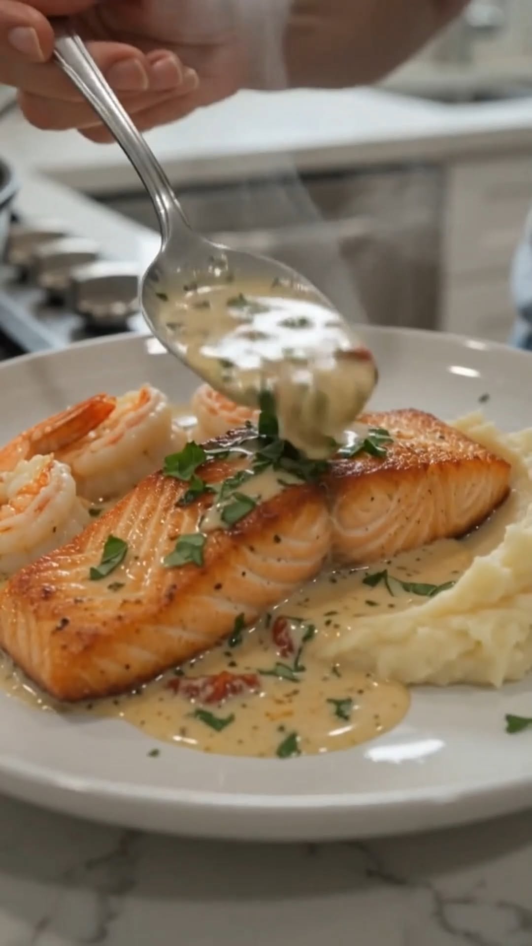 Marry Me Salmon with Shrimp