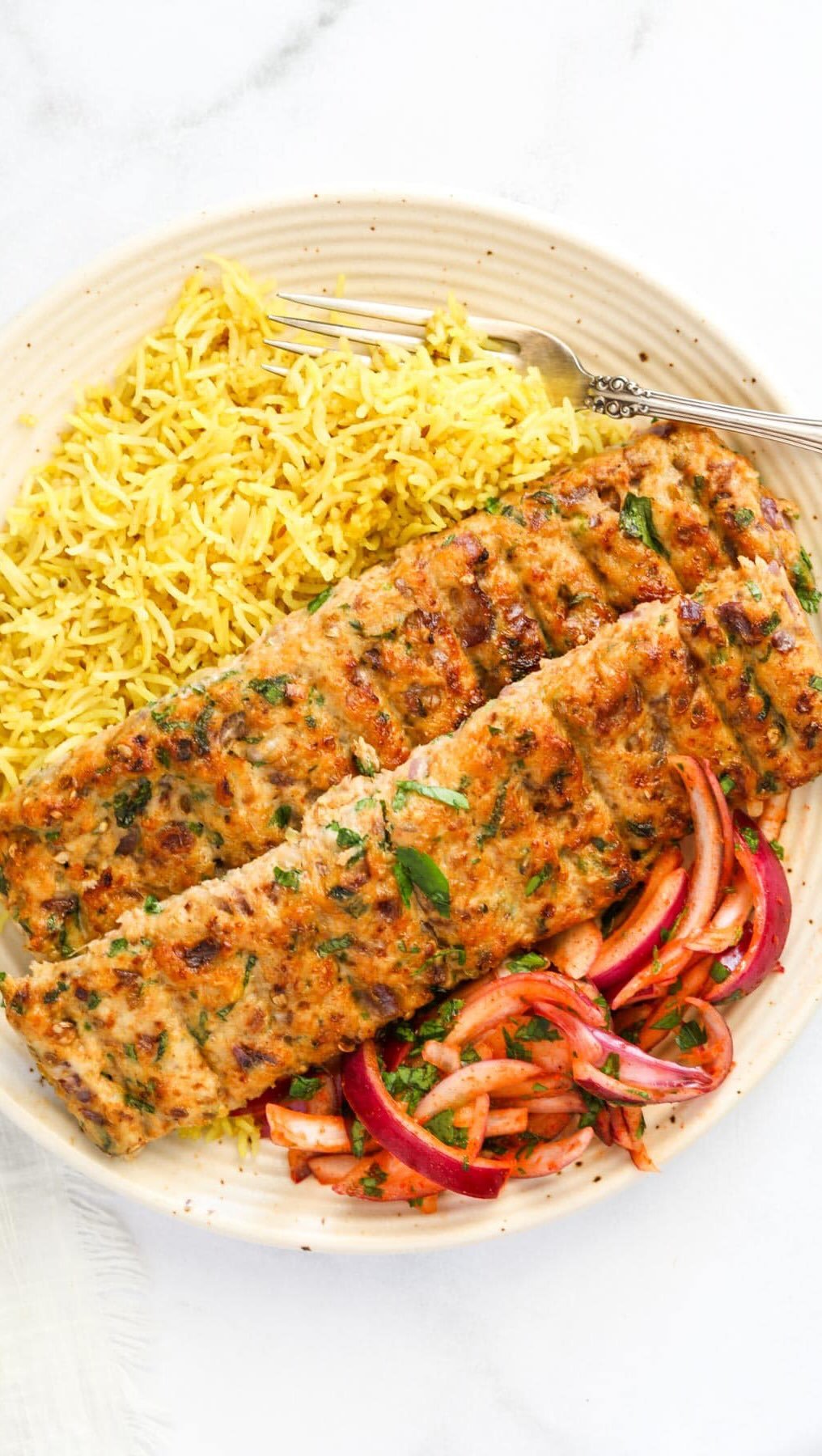 Air Fryer Chicken Seekh Kebabs