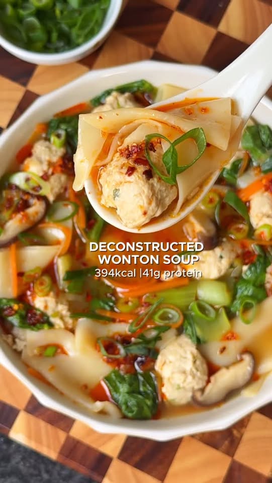 Deconstructed Wonton Soup