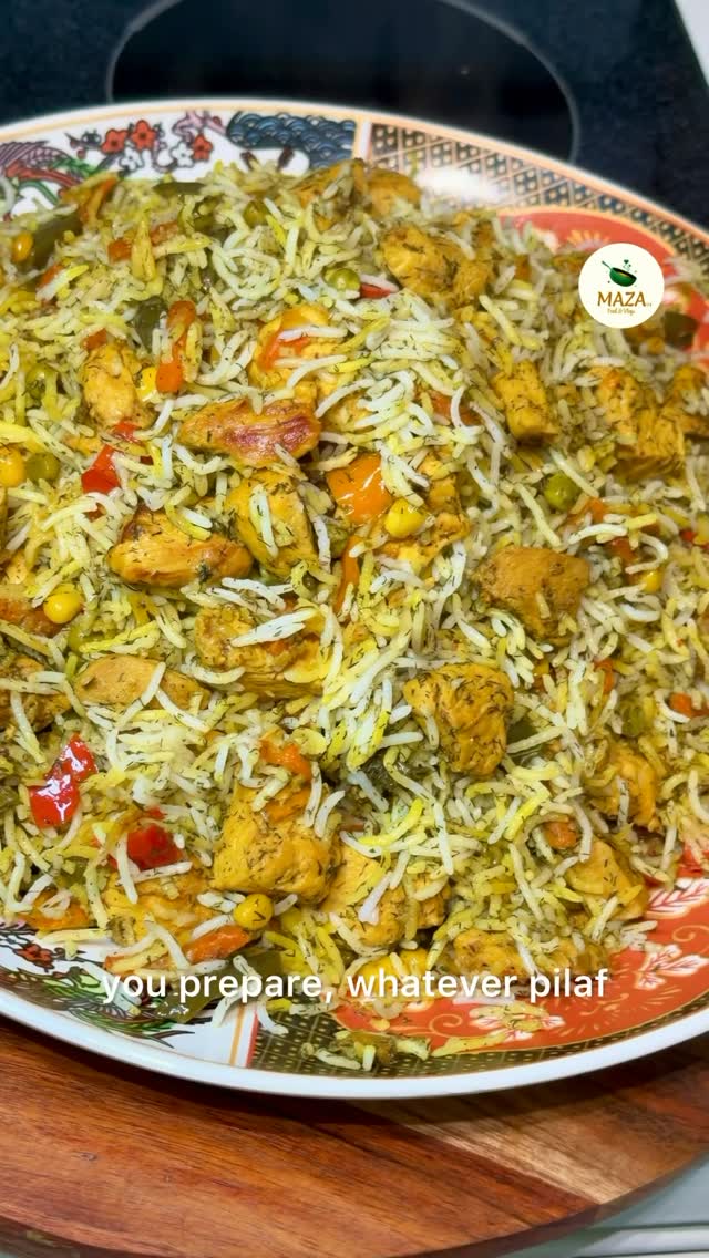 Polo Makhlout (Afghan Mixed Rice with Chicken and Vegetables)