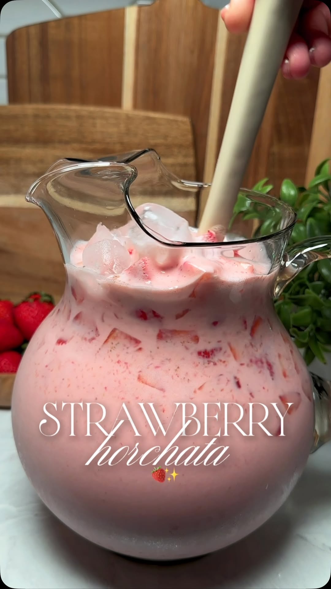 Strawberry Horchata (Horchata de Fresa)