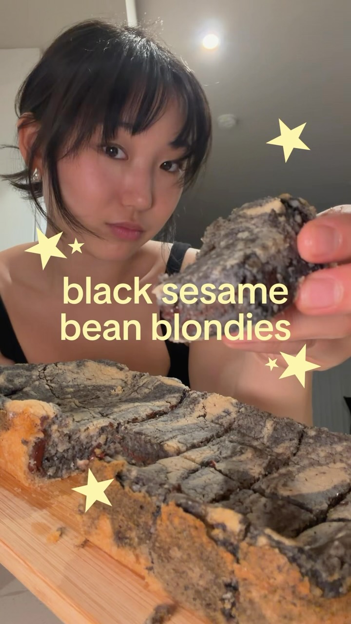 Black Sesame Bean Blondies