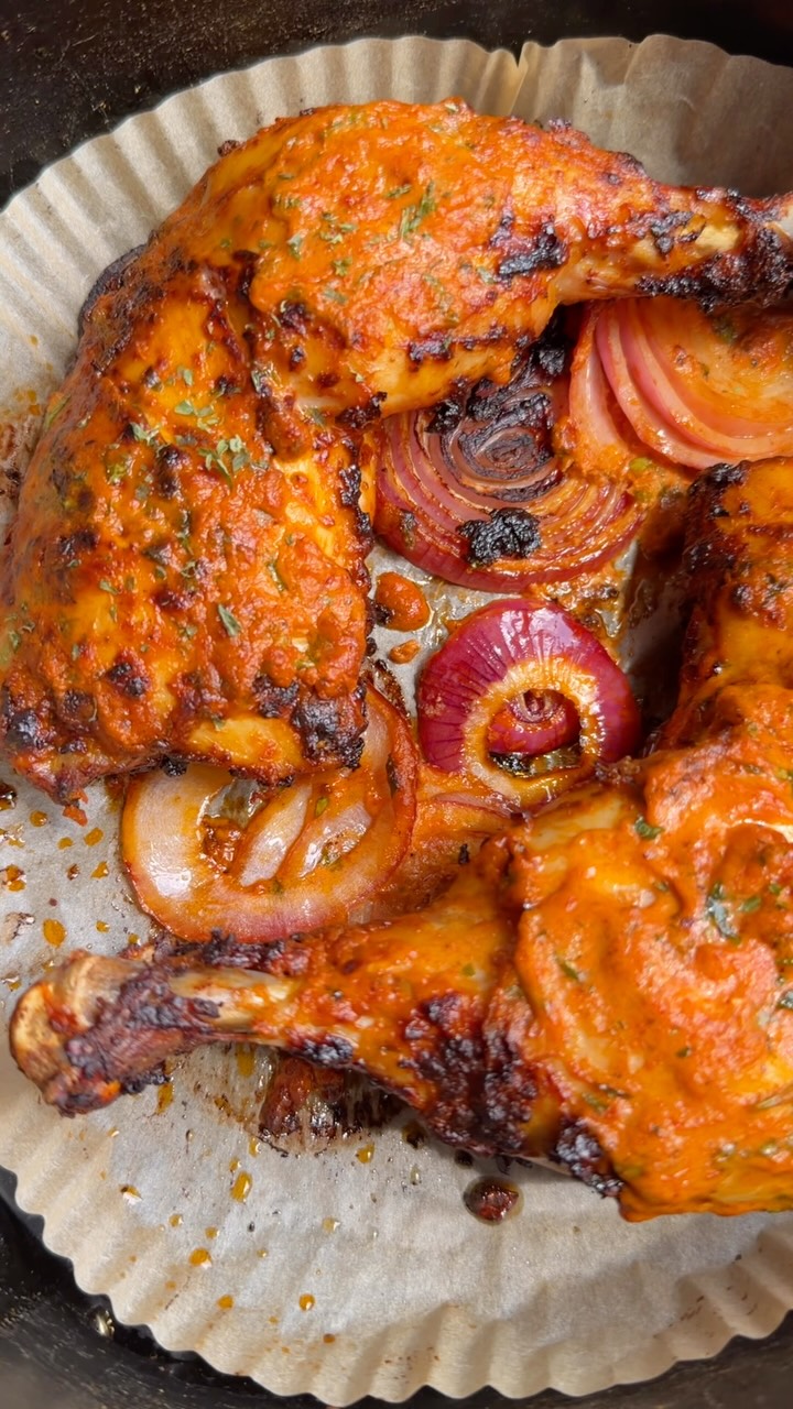 Spiced Butter Yogurt Chicken over Rice and Onions