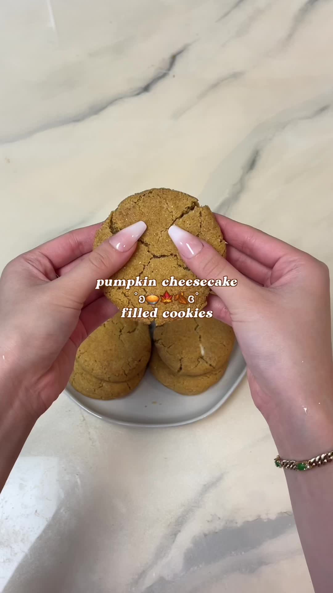 Pumpkin Cheesecake Filled Cookies
