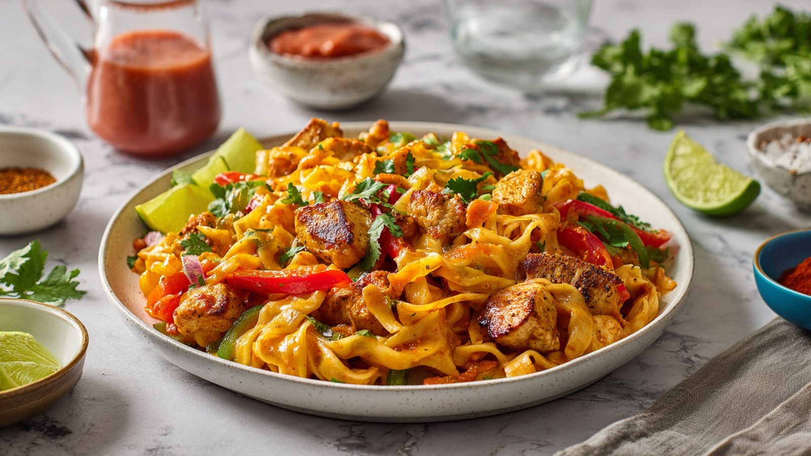 Chicken and Pepper Pasta Skillet