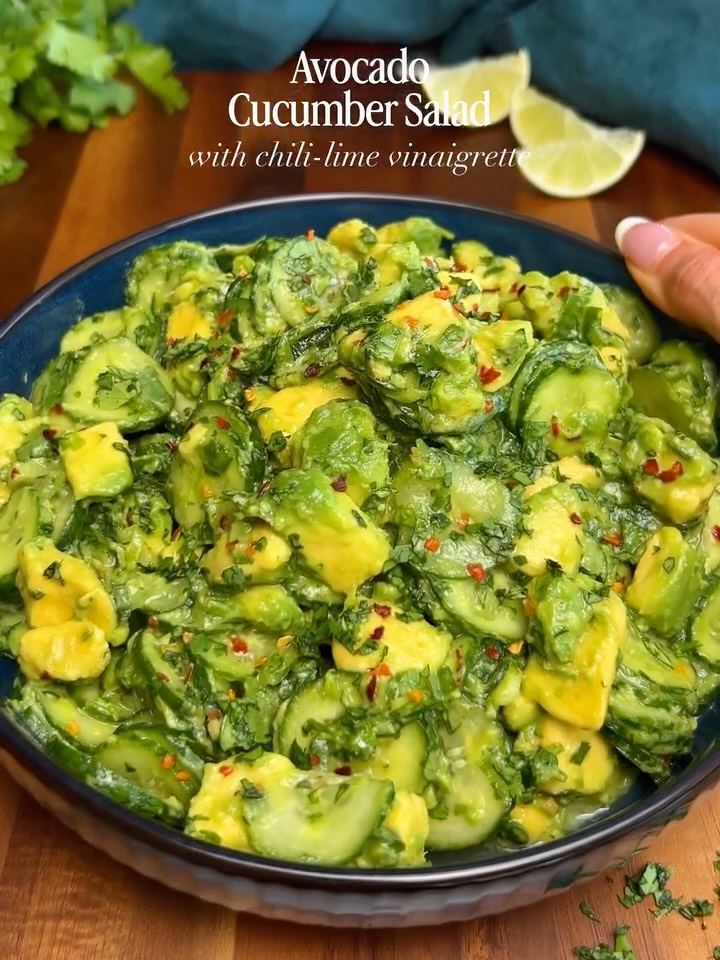 Cucumber and Avocado Salad with Chili-Lime Dressing