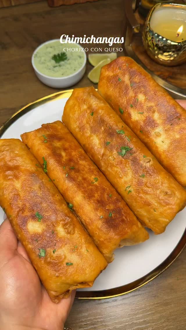 Chorizo and Cheese Chimichangas