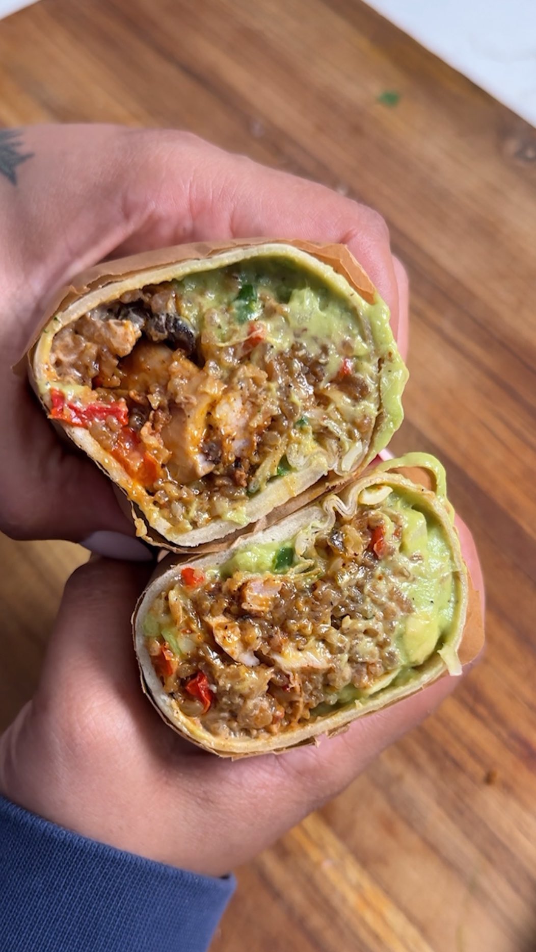 One Pot Chipotle Chicken & Rice Burritos