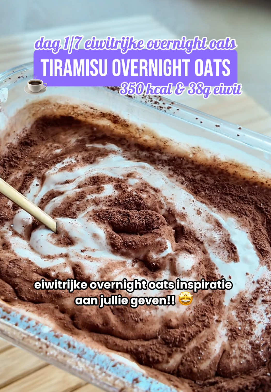 High-Protein Tiramisu Overnight Oats