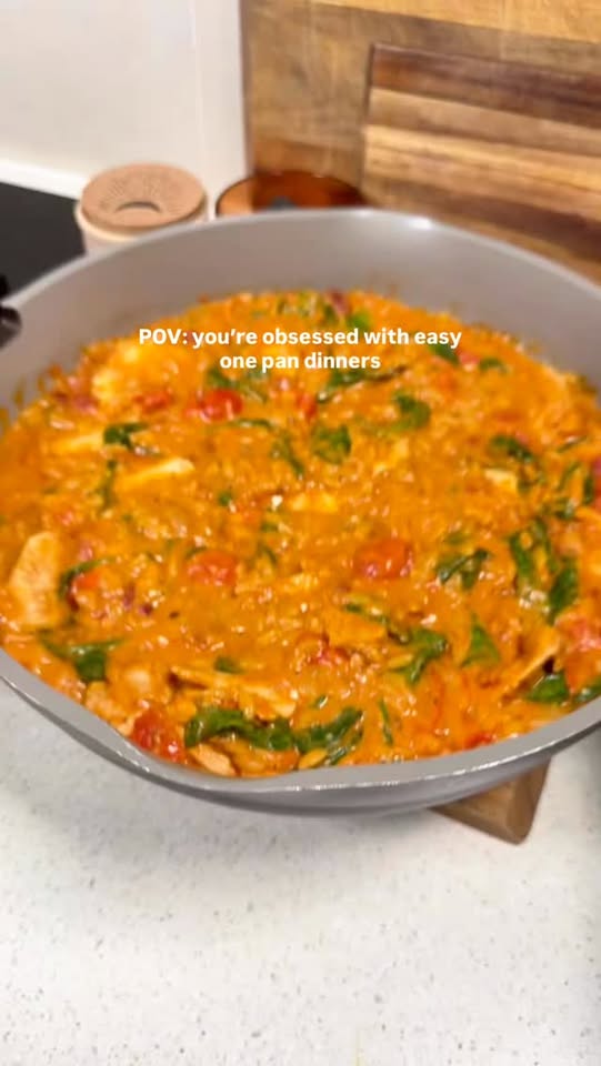 Creamy Red Pesto Chicken Risoni