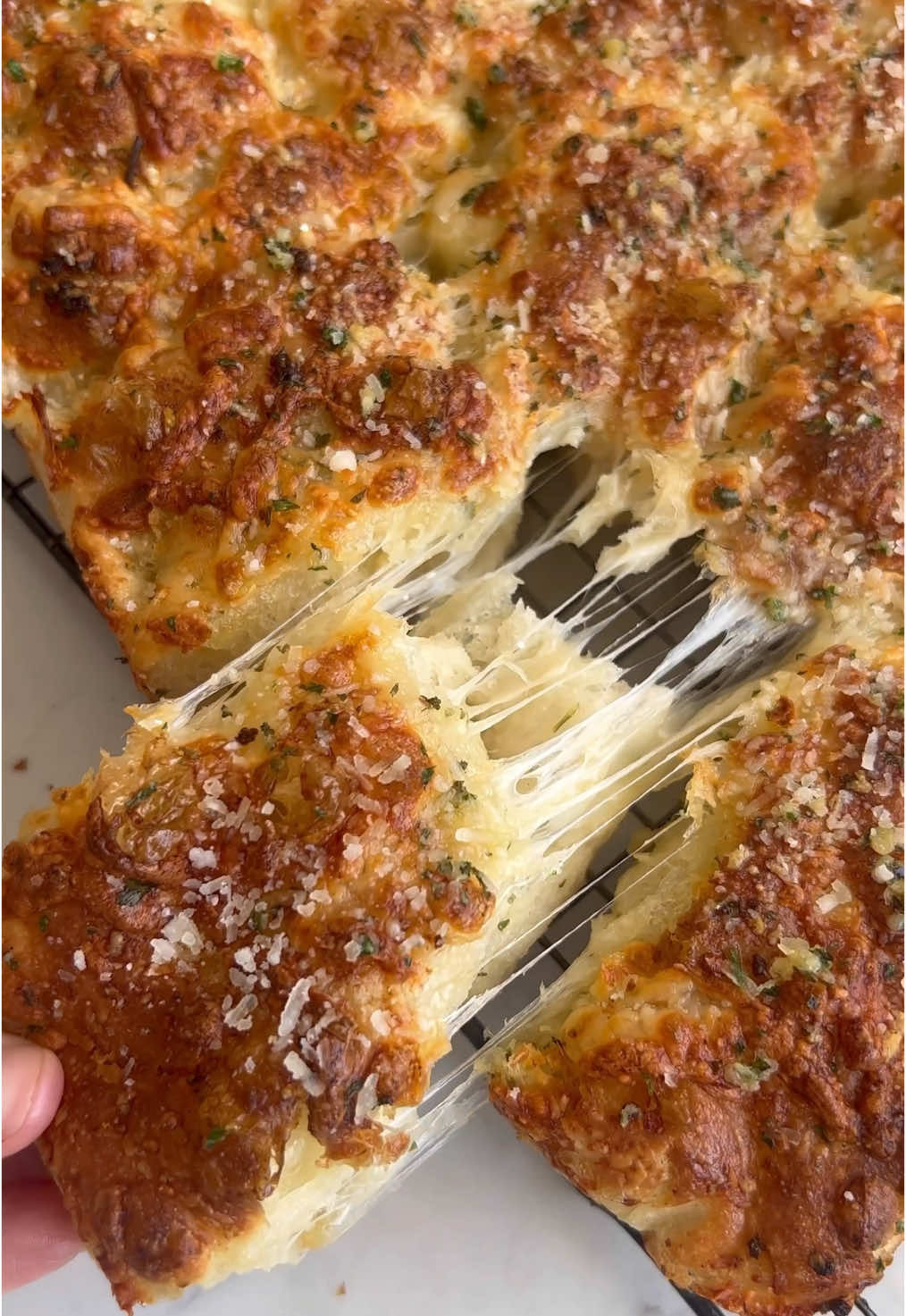 Garlic Butter and Cheese Pull-Apart Focaccia Rolls