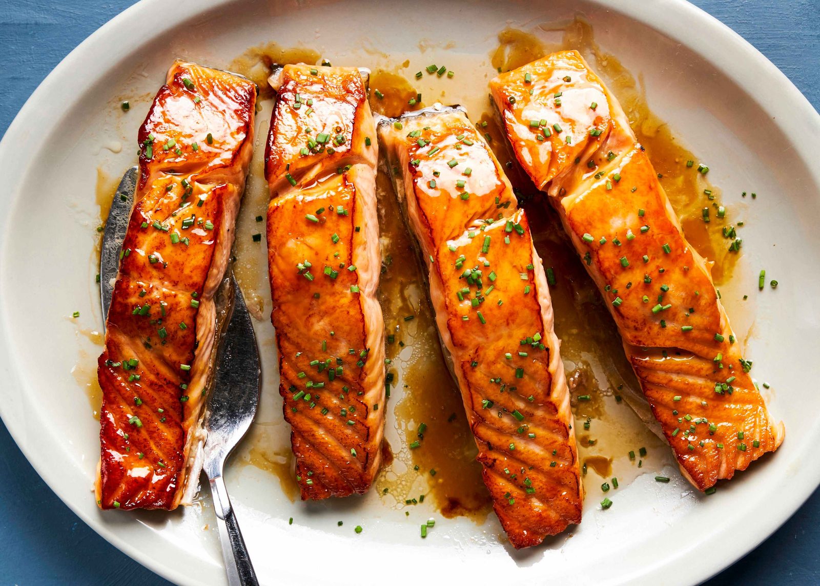Double-Glazed Salmon with Ginger and Apple Cider