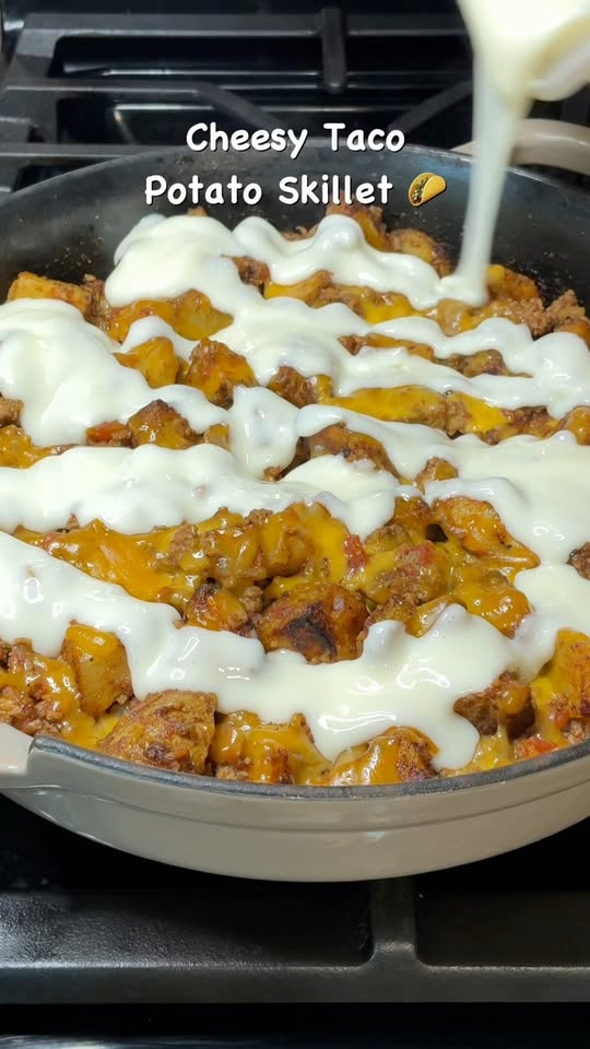 Cheesy Taco Potato Skillet