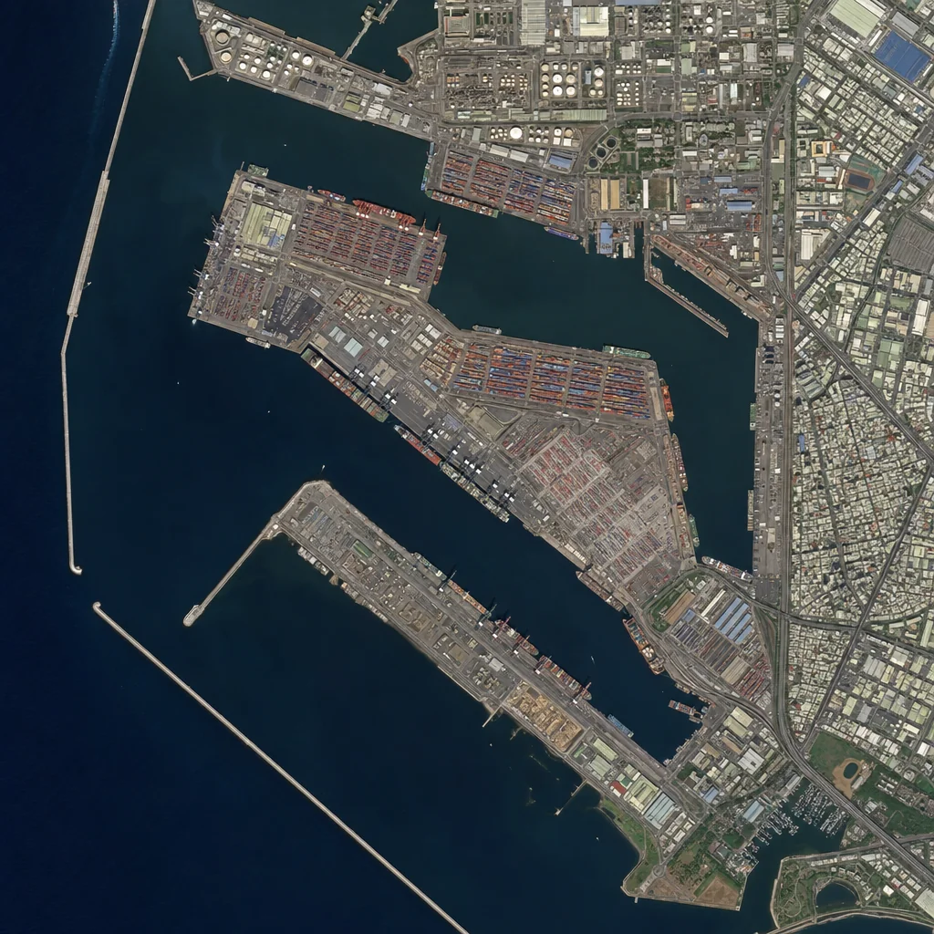 Supply Chain — Kaohsiung Port · true-color