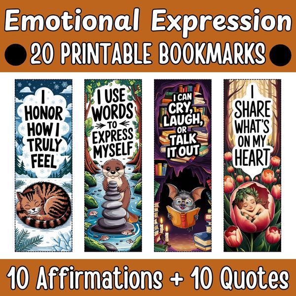 Emotional Expression Bookmarks — Bright Illustrated Set — cover preview