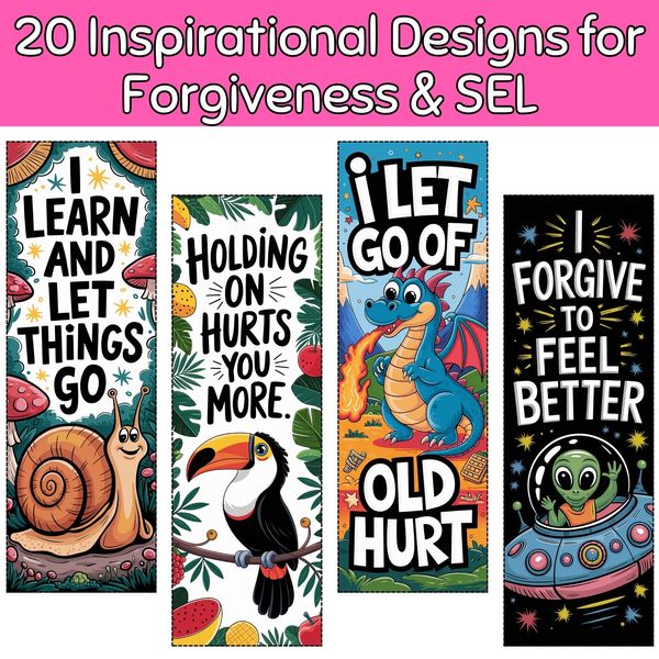 Forgiveness Bookmarks — Bright Illustrated Set — cover preview