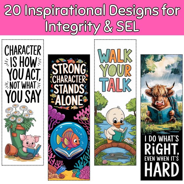 Integrity Bookmarks — Bright Illustrated Set — cover preview