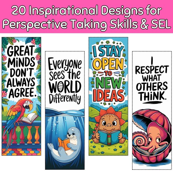 Perspective Taking Bookmarks — Bright Illustrated Set — cover preview