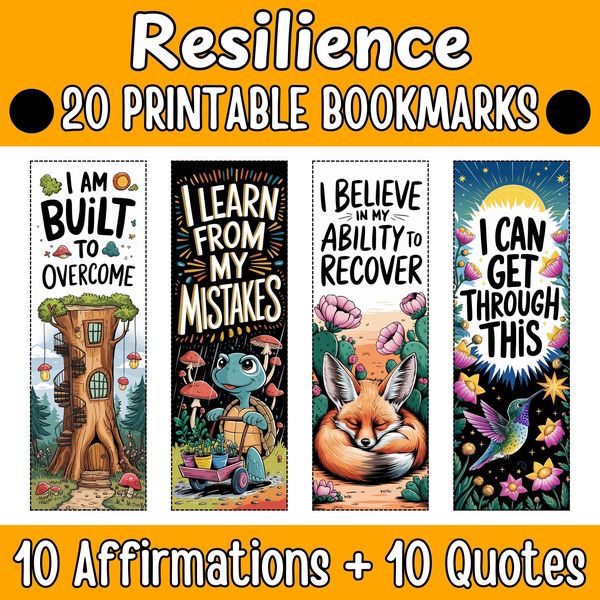 Resilience Bookmarks — Bright Illustrated Set — cover preview