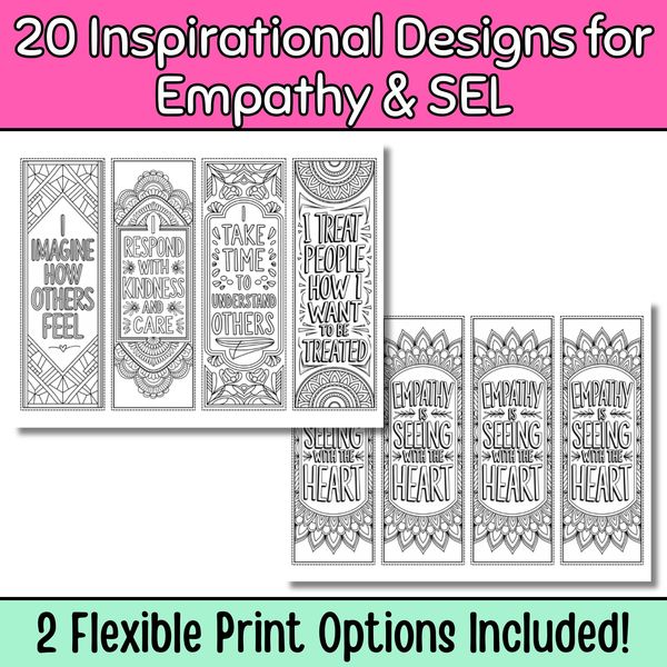 Empathy Bookmarks to Color — cover preview