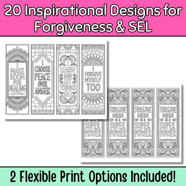 Forgiveness Bookmarks to Color — cover preview