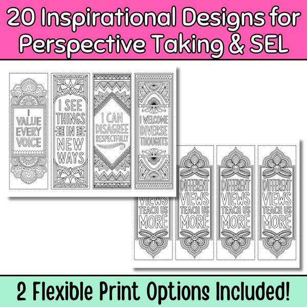 Perspective Taking Bookmarks to Color — cover preview