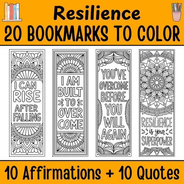 Resilience Bookmarks to Color — cover preview