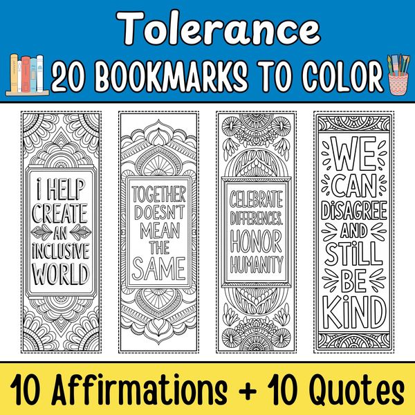 Tolerance Bookmarks to Color — cover preview
