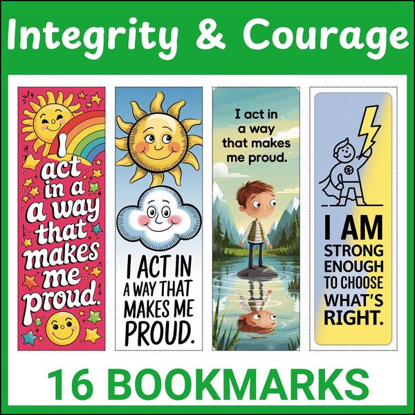 Integrity and Courage Bookmarks — cover preview