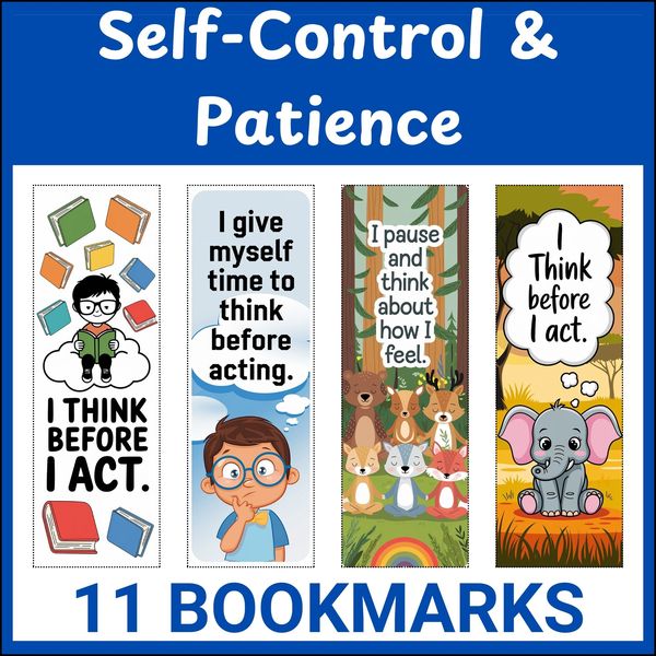 Self-Control and Patience Bookmarks — cover preview