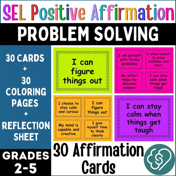 Problem Solving Affirmation Cards — cover preview