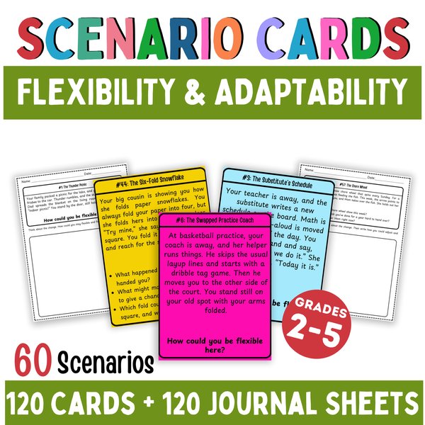 Flexible Thinking Scenario Cards — Printable & Digital — cover preview