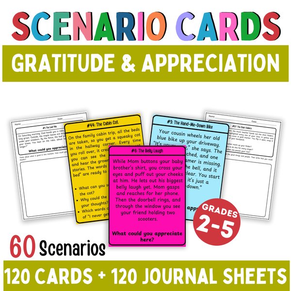 Gratitude Scenario Cards — Printable & Digital — cover preview