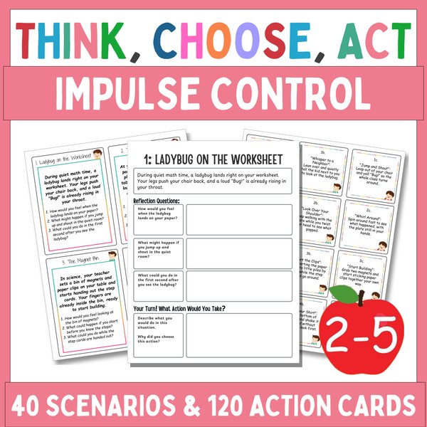 Impulse Control What Would You Do? Cards — Think, Choose, Act — cover preview
