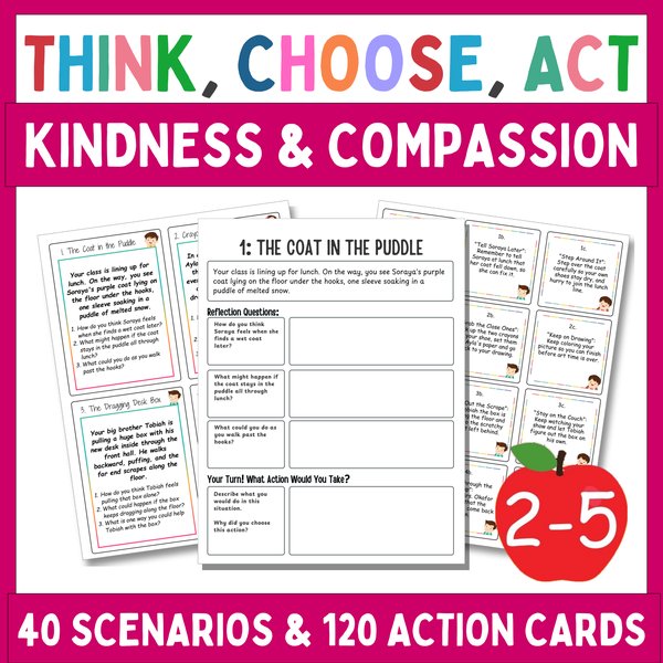 Kindness What Would You Do? Cards — Think, Choose, Act — cover preview