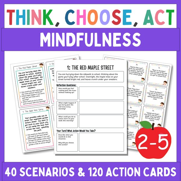 Mindfulness What Would You Do? Cards — Think, Choose, Act — cover preview