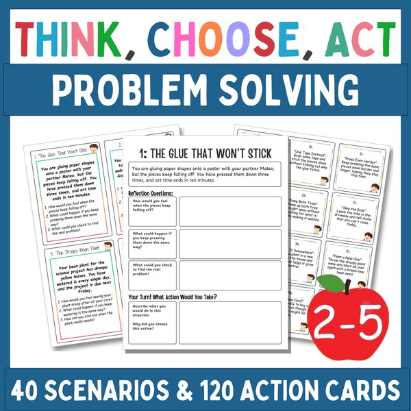 Problem Solving What Would You Do? Cards — Think, Choose, Act — cover preview