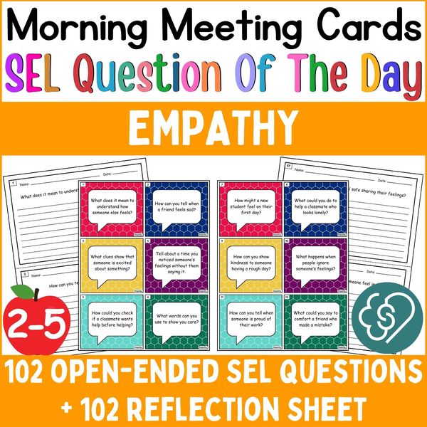 Empathy Conversation Cards — Morning Meeting Questions — cover preview