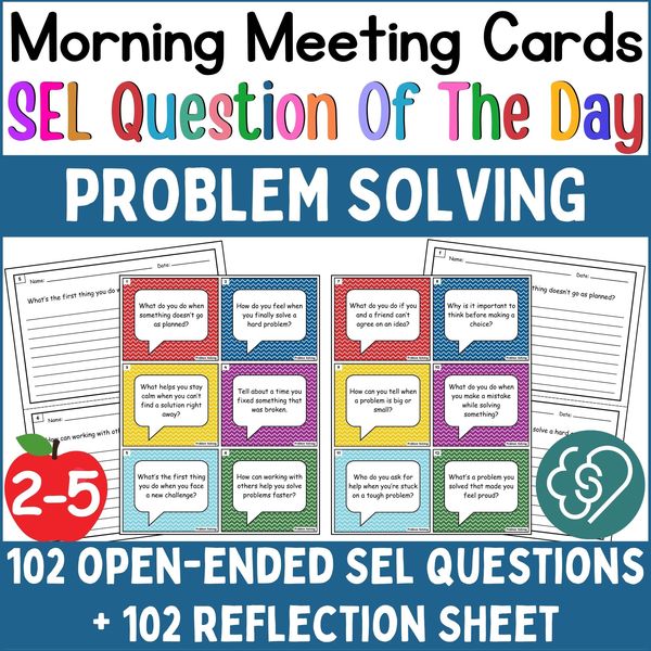 Problem Solving Conversation Cards — Morning Meeting Questions — cover preview